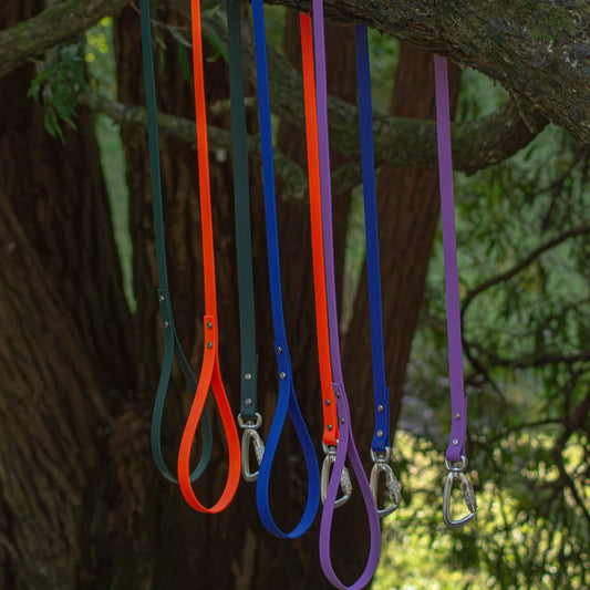 Aqua Lead – 1.5m Waterproof Biothane Dog Lead in Dark Blue