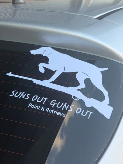 Suns Out, Guns Out – PVC Vinyl Car Decal